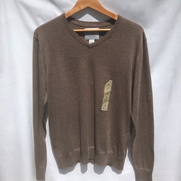 St. John’s Bay Heather Brown V-Neck Sweater - Picture 1 of 7